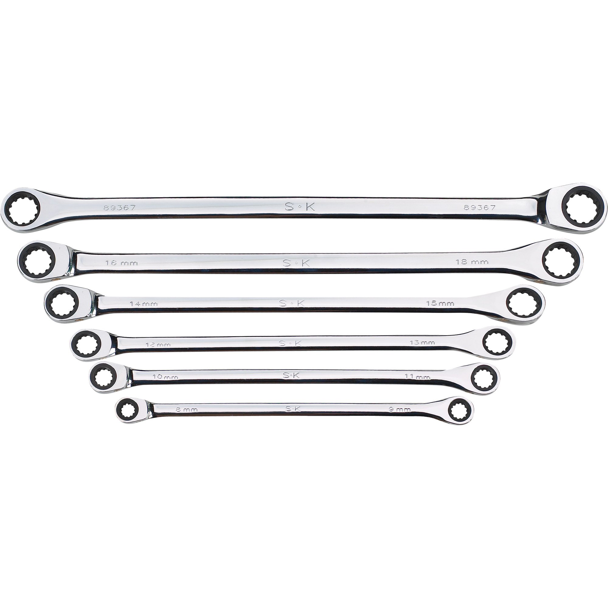 SK XXL Spline G-Pro Metric Double Box End Wrenches, 6-Pc. Set, Model# 89350